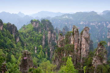 Obraz premium Mountain view in Zhangjiajie National Forest Park in Hunan Province, China