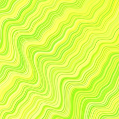 Light Green, Yellow vector backdrop with curved lines.