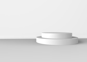 3D Render of stage on the ground