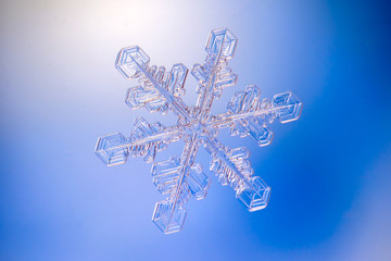 snowflake on blue background