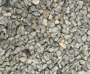 Vue gros plan d'une texture de pierre et gravier gris clair et gris foncé