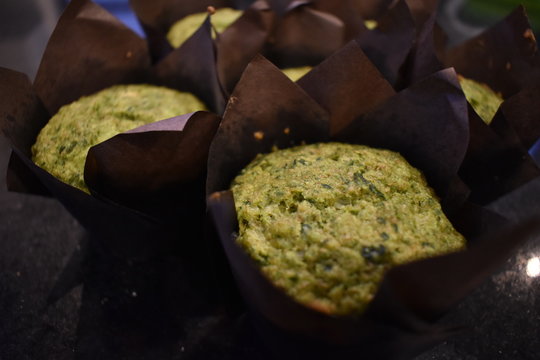 muffins de espinaca verdes 