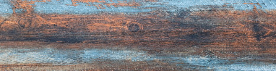 Abstract old blue wood panorama texture background