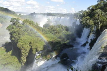 View over the Iguazu falls in Brazil/Argentina