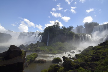 View over the Iguazu falls in Brazil/Argentina