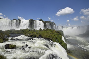 View over the Iguazu falls in Brazil/Argentina