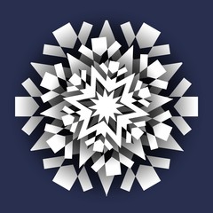 Obraz premium Snowflake winter vintage. Symbol of cold winter