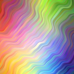 Light Multicolor vector pattern with curved lines.