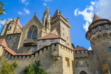 Fototapeta na wymiar Burg Kreuzenstein, an almost fairy tale like castle near Vienna Austria