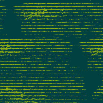 Abstract emerald hand-drawn pencil lines texture seamless pattern design