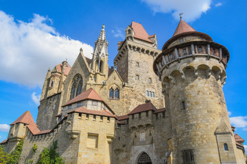 Fototapeta na wymiar Burg Kreuzenstein, an almost fairy tale like castle near Vienna Austria