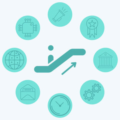 Escalator vector icon sign symbol