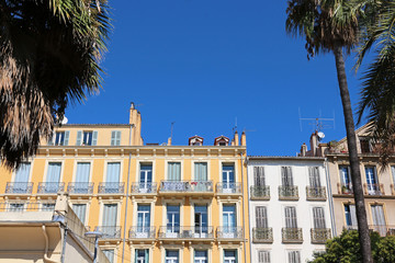 Naklejka premium Old town houses - Hyeres - Provence - FRANCE