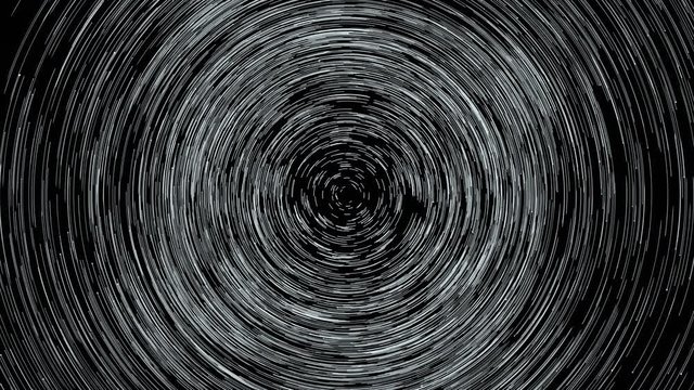 Timelapse of Moving Stars of a Trail in the Night Sky. Milky Way Galaxy.
