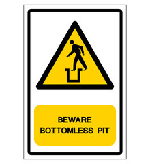 Beware Bottomless Pit Symbol Sign,Vector Illustration, Isolate On White Background Label. EPS10