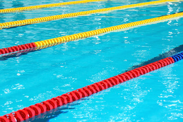 Empty professional swimming pool.