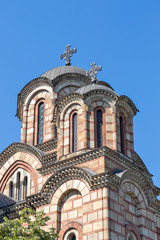Fototapeta na wymiar Church of Saint Mark at the center of city of Belgrade, Serbia
