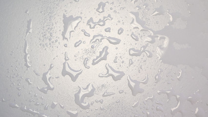 Water drops or desinfection on surface