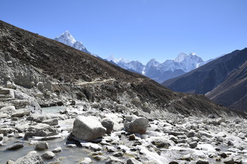 The Khumbu valley in Nepal