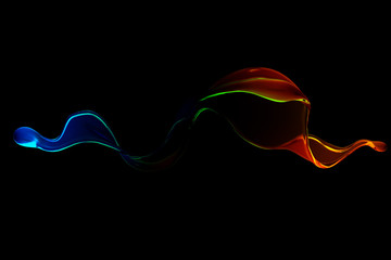 Splash fluid. 3d illustration, 3d rendering.