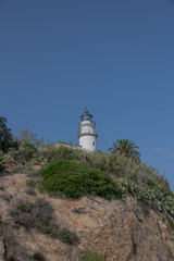 Fototapeta na wymiar Blick zum Leuchtturm von Calella