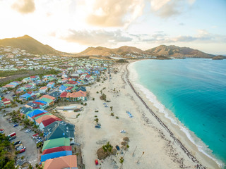 Aerial view of Orient bay beach
