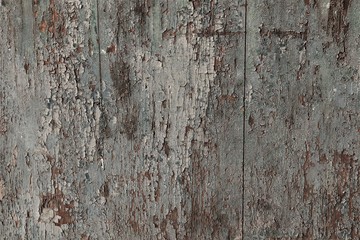 old boards with cracked and peeling paint