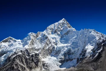 Fotobehang Lhotse Panorama van Nuptse en Mount Everest gezien vanaf Kala Patthar