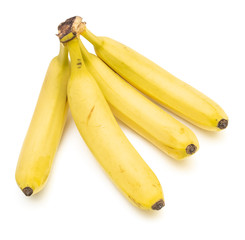 Ripe bananas on a white background, isolate