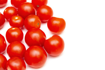 Cherry tomatoes on a white background, isolate