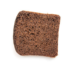 rye bread on a white background, isolate.