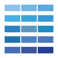 Blue color palette vector illustration