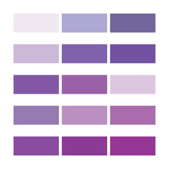 Purple color palette vector illustration
