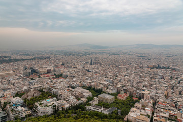 Fototapeta na wymiar Buildings in the city of Athens in Greece in Europe.