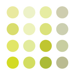 Yellow color palette vector illustration