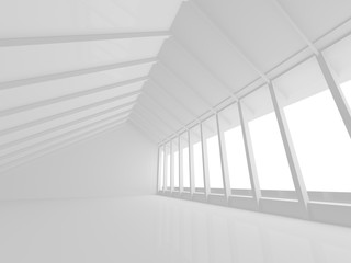 Futuristic White Architecture Design Background