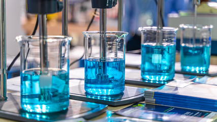 Blue Solution In Glass Beaker