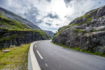 Fototapeta premium Gaularfjellet mountain road in Norway