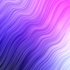 Light Purple, Pink vector layout with wry lines. Colorful illustration in abstract style with bent lines. Pattern for commercials, ads.