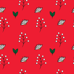 Fototapeta premium seamless pattern with flowers