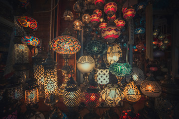 Mystic lantern view from east culture with trendy colors