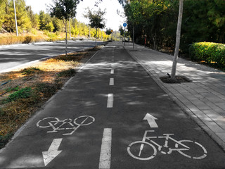 Bicycle lane in Israel
