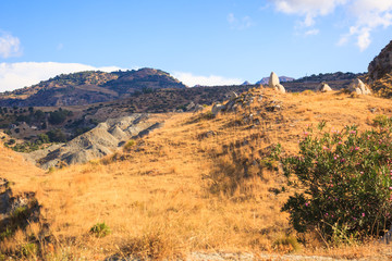 Torrid landscape of Calabria in the southern Italy