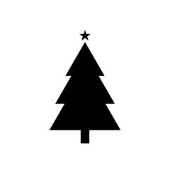 Obraz premium Christmas tree icon in contemporary style vector