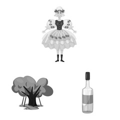 Isolated object of national and culture sign. Set of national and tour stock vector illustration.