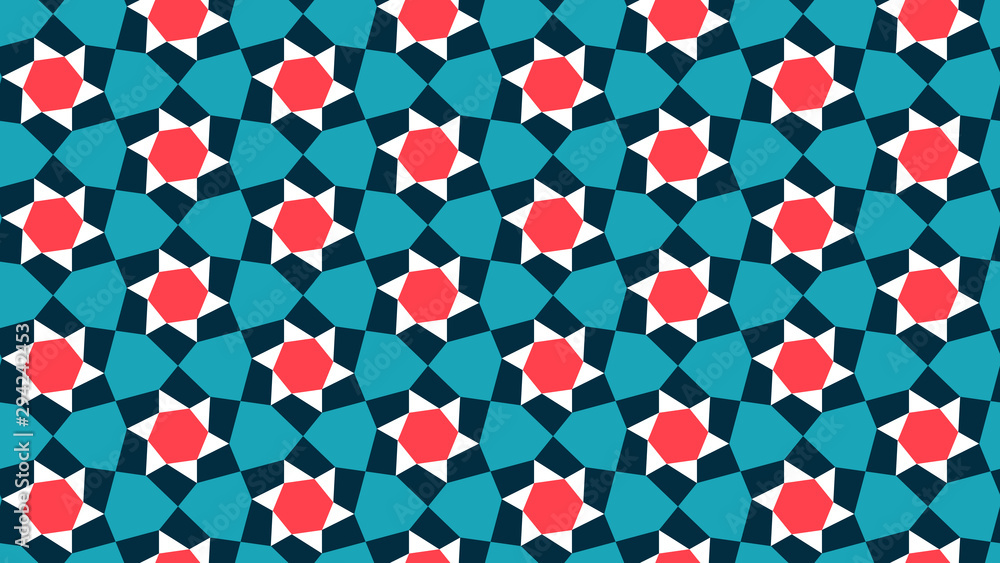 Poster abstract geometric seamless pattern. optical illusion of the movement of figures.