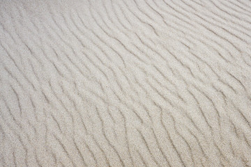 Fototapeta na wymiar Result of wind game with sand at seashore