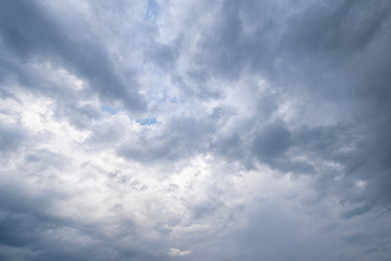 Scenic cumulus clouds before a storm
