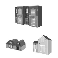 Vector illustration of architecture and estate symbol. Collection of architecture and housing stock symbol for web.