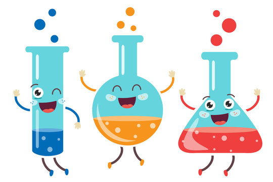 Little Tubes Doing Chemical Experiment